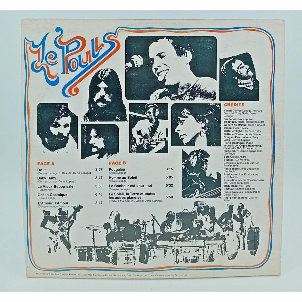 Le Pouls – Self-Titled Vinyl (1976) PAC‎ 11202 – Québec Junk Jazz LP – VG+ - Picture 2 of 4